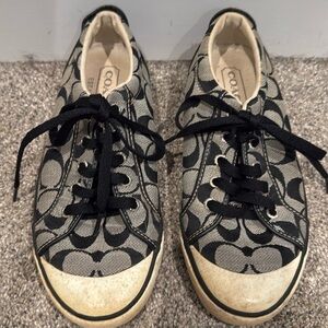 Coach Gray and Black Sneaker Tennis Shoes - Size 8